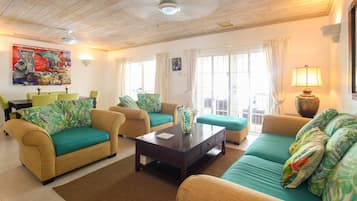 TV, DVD player, stereo