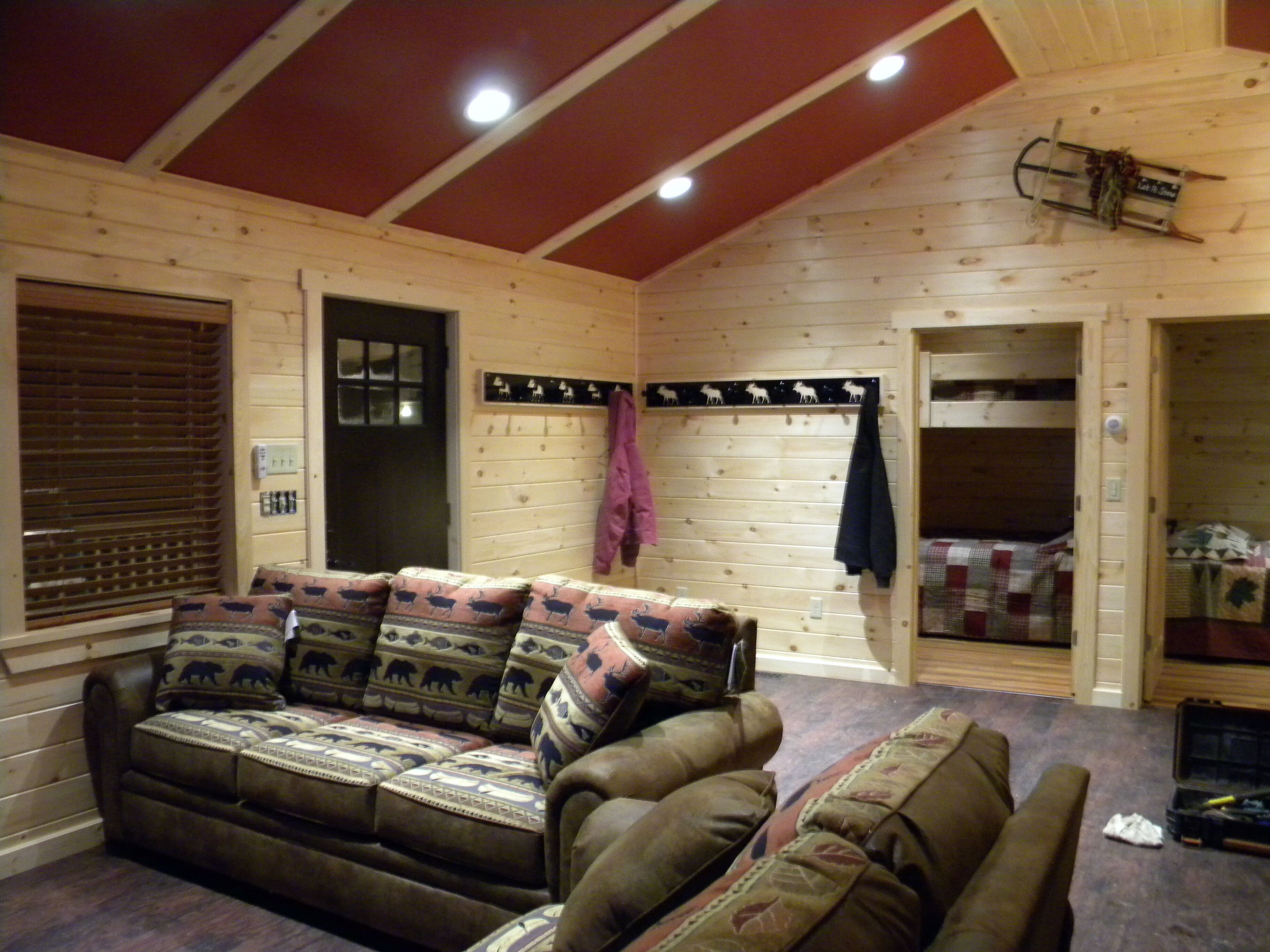 Cabin  on  Snowmobile trail a perfect start and ending for a perfect getaway