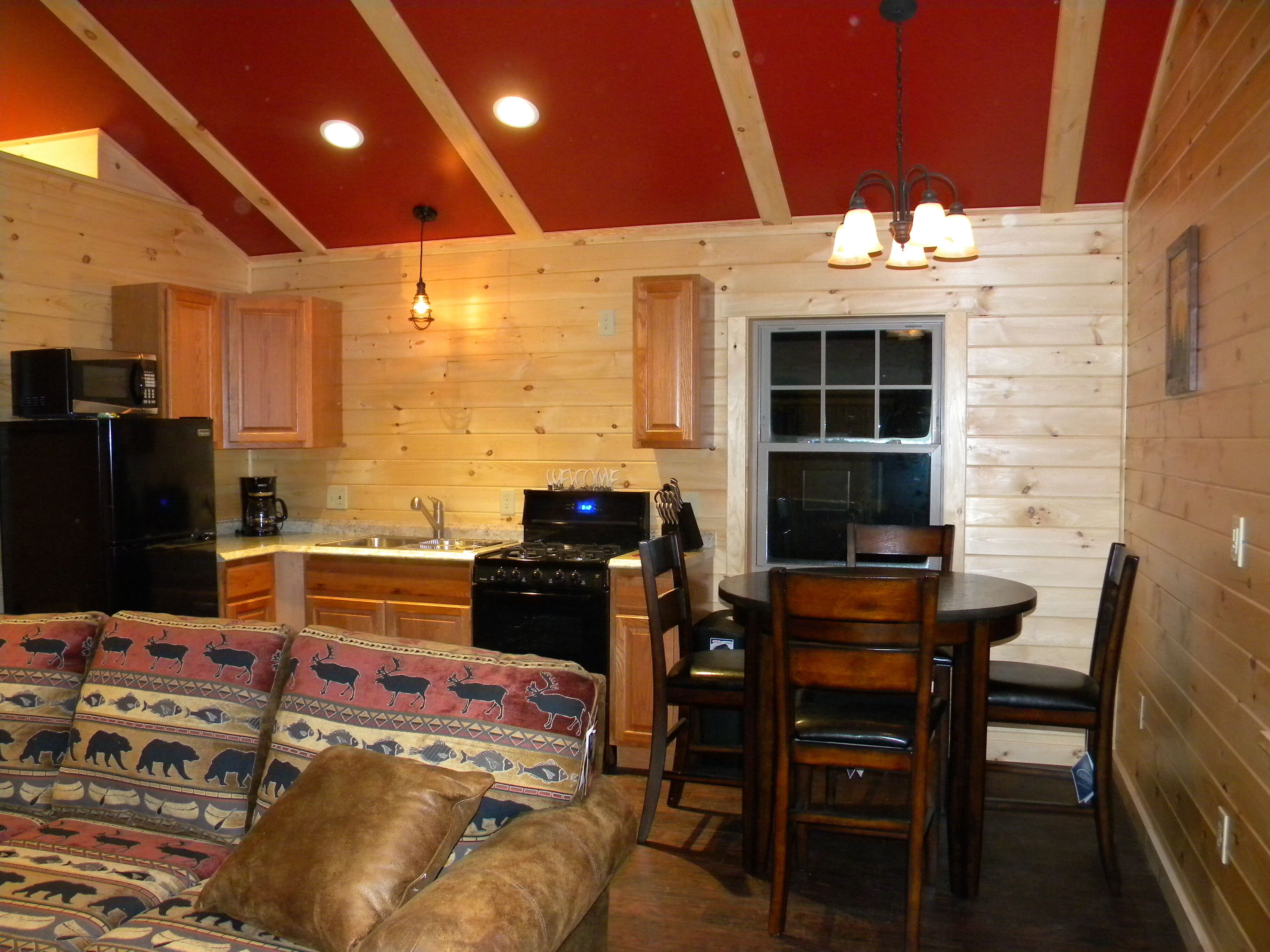 Cabin  on  Snowmobile trail a perfect start and ending for a perfect getaway