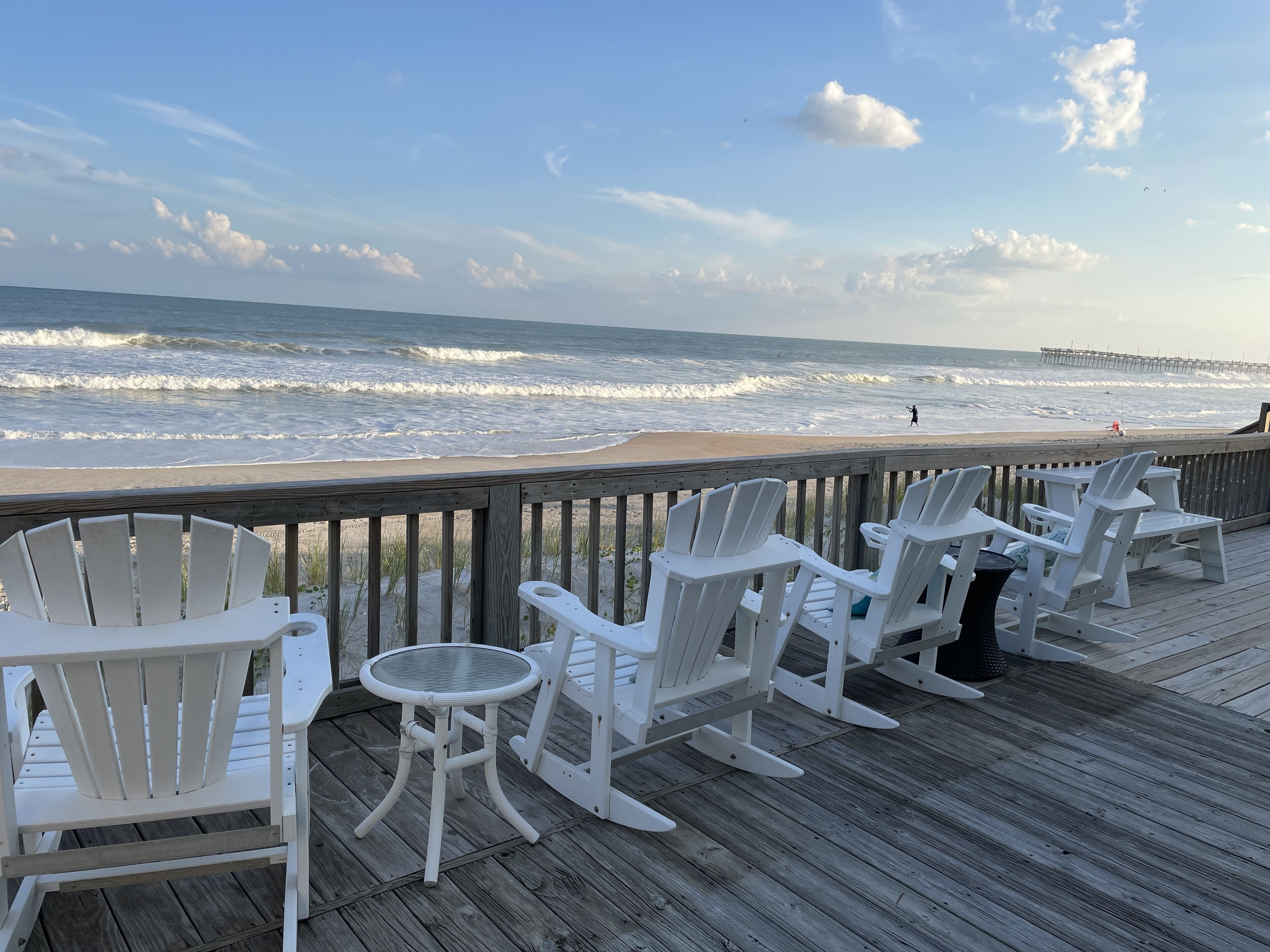 Beach views.

