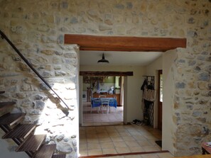 Interior - Modernised local stone-built farmhouse, very quiet, large garden for families (Lussan)
