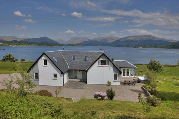 View from the back garden! Loch Creran looks magnificent.