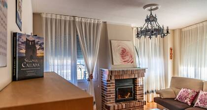 Fireplace, GASTRONOMY, garden, bbc. 1 h from Madrid Lodging Entre Acebedas
