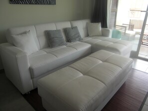 TV, DVD player, stereo