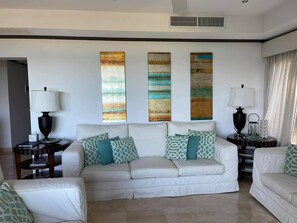 TV, DVD player, books