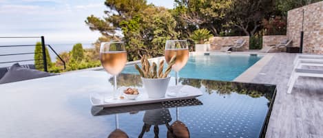 Piscine extérieure, piscine chauffée