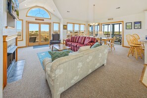 TV, DVD player, books, video library