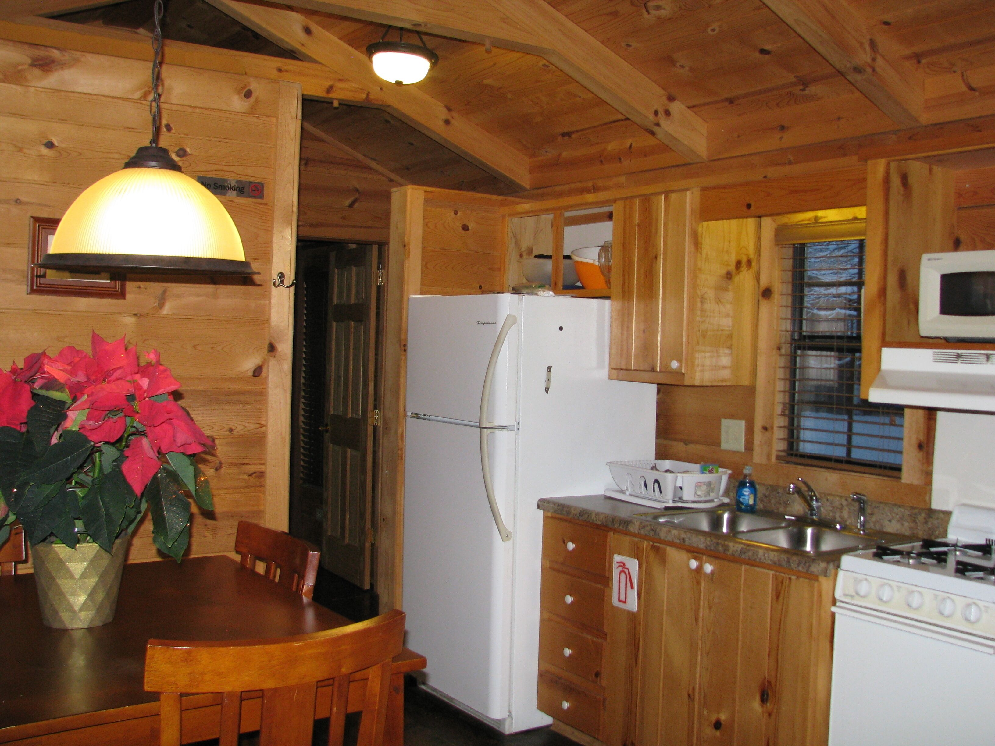 Real Logs-1BR, queen & futon-sleeps 4. Riverside w/ Hot Tub