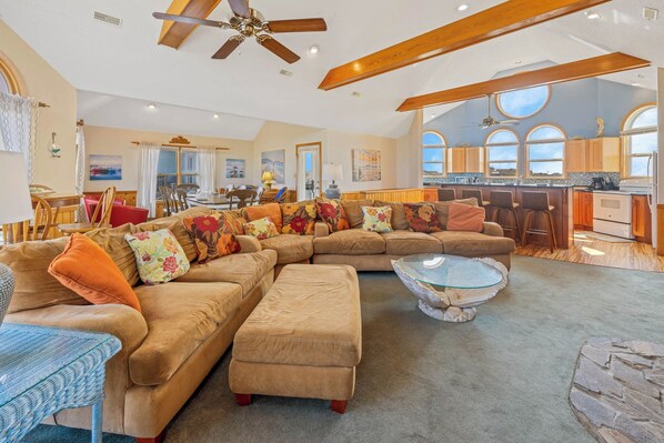 Televisión, reproductor de DVD, libros y videoteca 