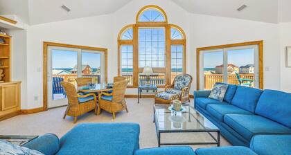 Oceanfront Dog Friendly Rodanthe Home with Private Pool, Hot Tub, and Game Room