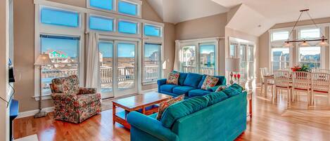 TV, DVD player, books