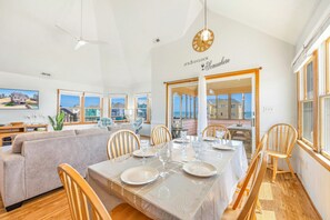 Dining - Semi-Oceanfront Dog Friendly Home w/ Private Pool, Hot Tub, Foosball, Basketball (Rodanthe)