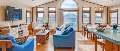 Televisión de pantalla plana, videojuegos, reproductor de DVD