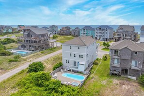 Exterior - Semi-Oceanfront Dog Friendly Home w/ Pool, Hot Tub, Renovated Kitchen, Game Room (Hatteras)