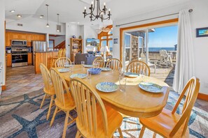 Dining - Semi-Oceanfront Home w/ Hot Tub, Smart TVs, Community Tennis/Pickleball Courts (Rodanthe)