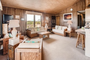 TV, DVD player - Oceanfront Home in Avon w/ Easy Beach Access, Grill, and Screened Porch (Avon)