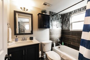 Free toiletries, hair dryer, towels