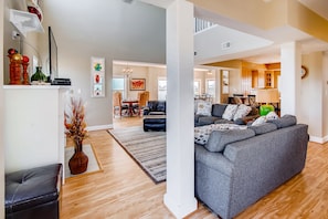 Flat-screen TV, DVD player, offices