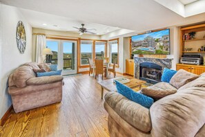 TV, DVD player, stereo