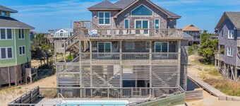 Oceanfront Home in Avon with Private Pool, Hot Tub, and Screen Porch