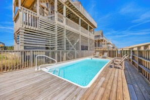 Outdoor pool - Oceanfront Home in Avon with Private Pool, Hot Tub, and Screen Porch (Avon)
