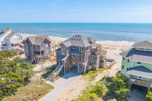 Exterior - Oceanfront Home in Avon with Private Pool, Hot Tub, and Screen Porch (Avon)