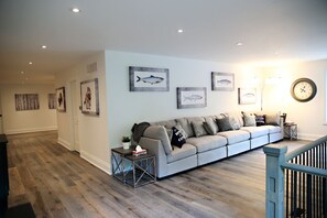 TV connectée, cheminée, jeux vidéo, lecteur de DVD