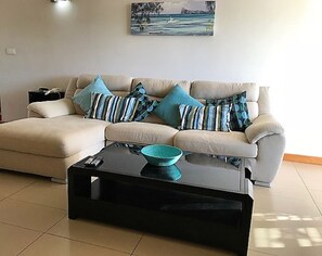 TV, DVD player, music library