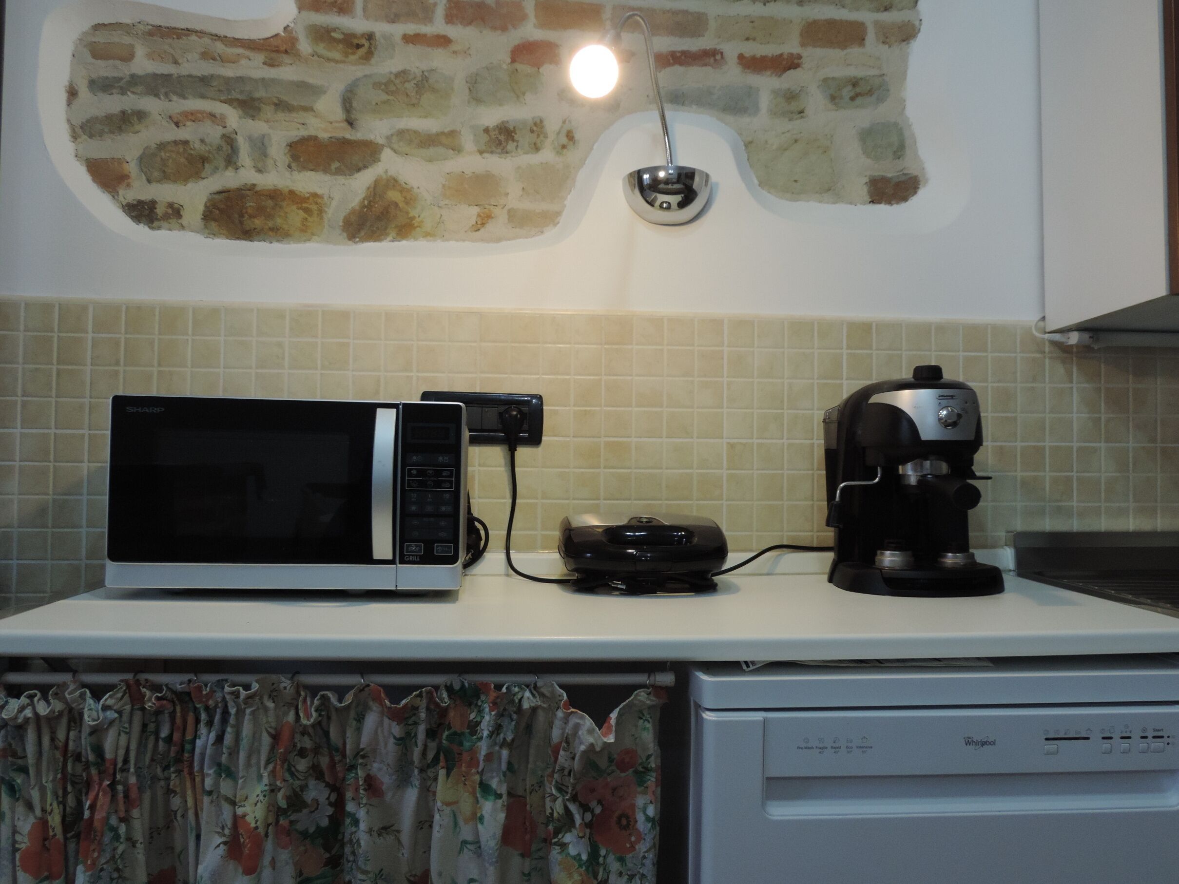 Isolated on hill, flat with terrace,garden among romanesque art,quiet,nature. 