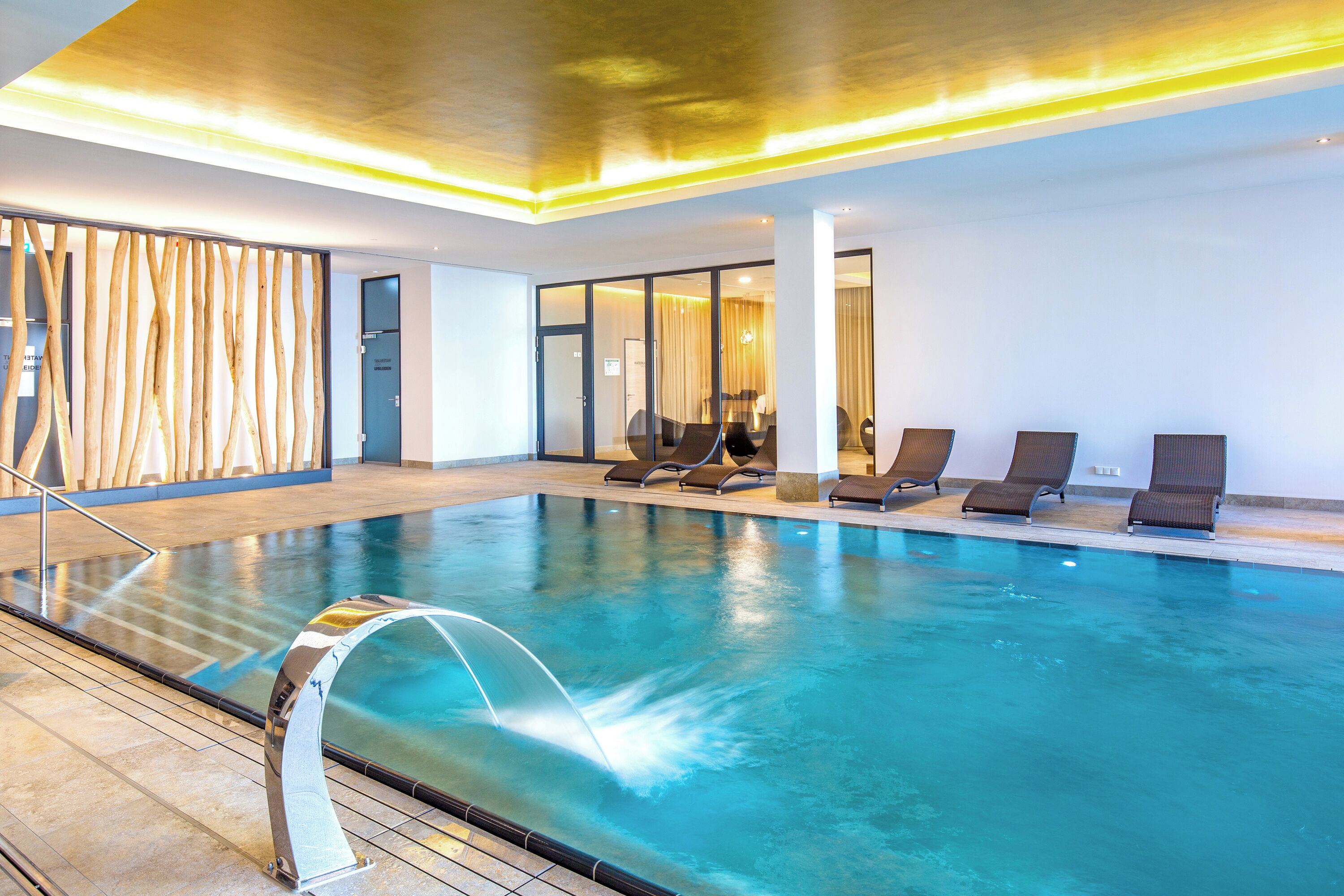 Indoor pool, a heated pool