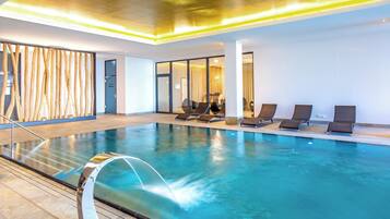 Indoor pool, a heated pool