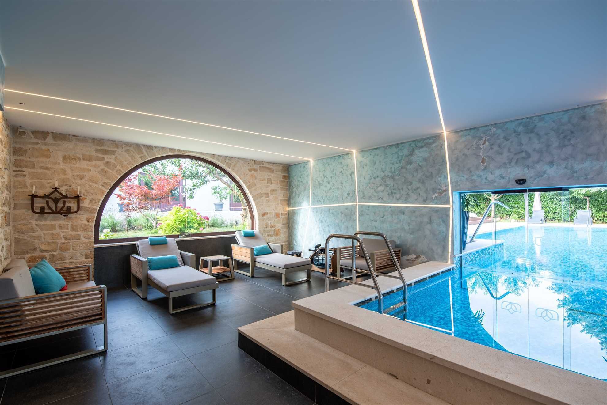 Indoor pool, a heated pool