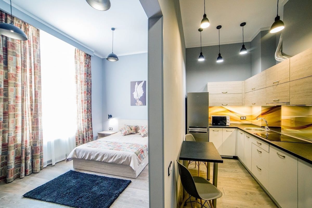 Apartment (Galitskaya St. 19g) | Bügeleisen/Bügelbrett, kostenloses WLAN