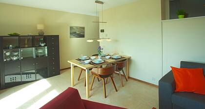 Modern apartment with a view of the dunes 350m to the North Sea WiFi parking