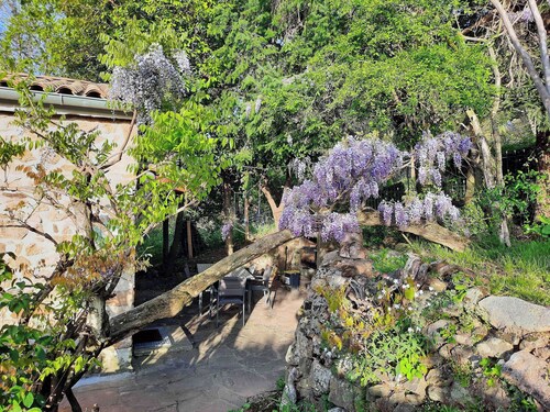 Maison ardéchoise confort 4*,chambres climatisées,grande piscine,vue panoramique