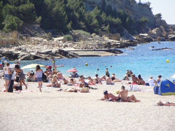 Vlak bij het strand