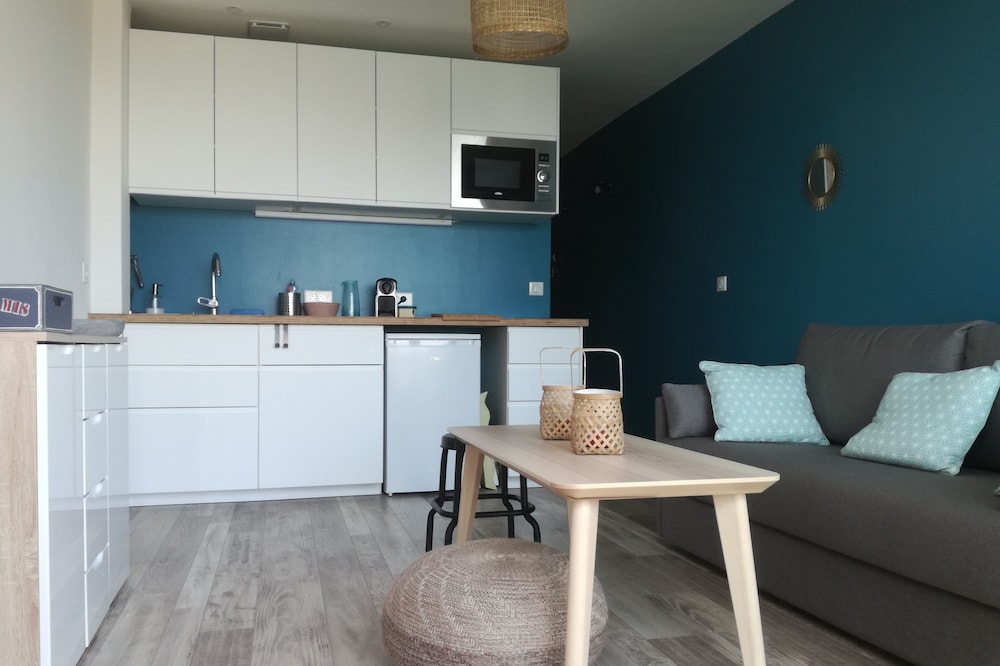 Air-conditioned apartment of 27 m2 renovated in front of the sea with terrace of 15m2