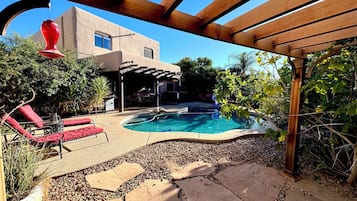 Outdoor pool, a heated pool