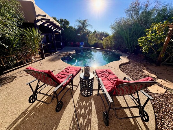 Outdoor pool, a heated pool