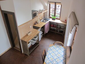 Fridge, microwave, oven, stovetop - Willow apartment at Kamenný potok (Kájov)