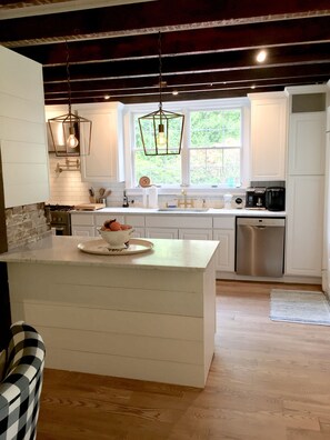 Fridge, microwave, oven, stovetop - Cedargate the East End's 1830's Seaside Farmhouse (East Moriches)