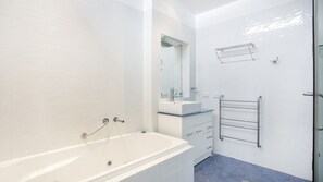 Shower, jetted tub