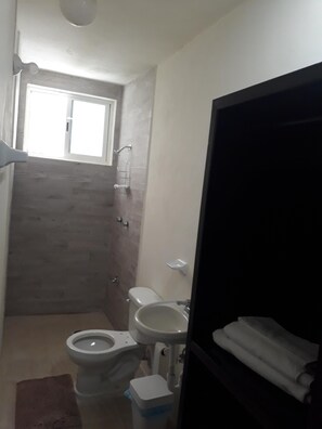 Towels, soap, toilet paper