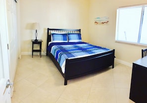 4 bedrooms, desk, iron/ironing board, travel cot