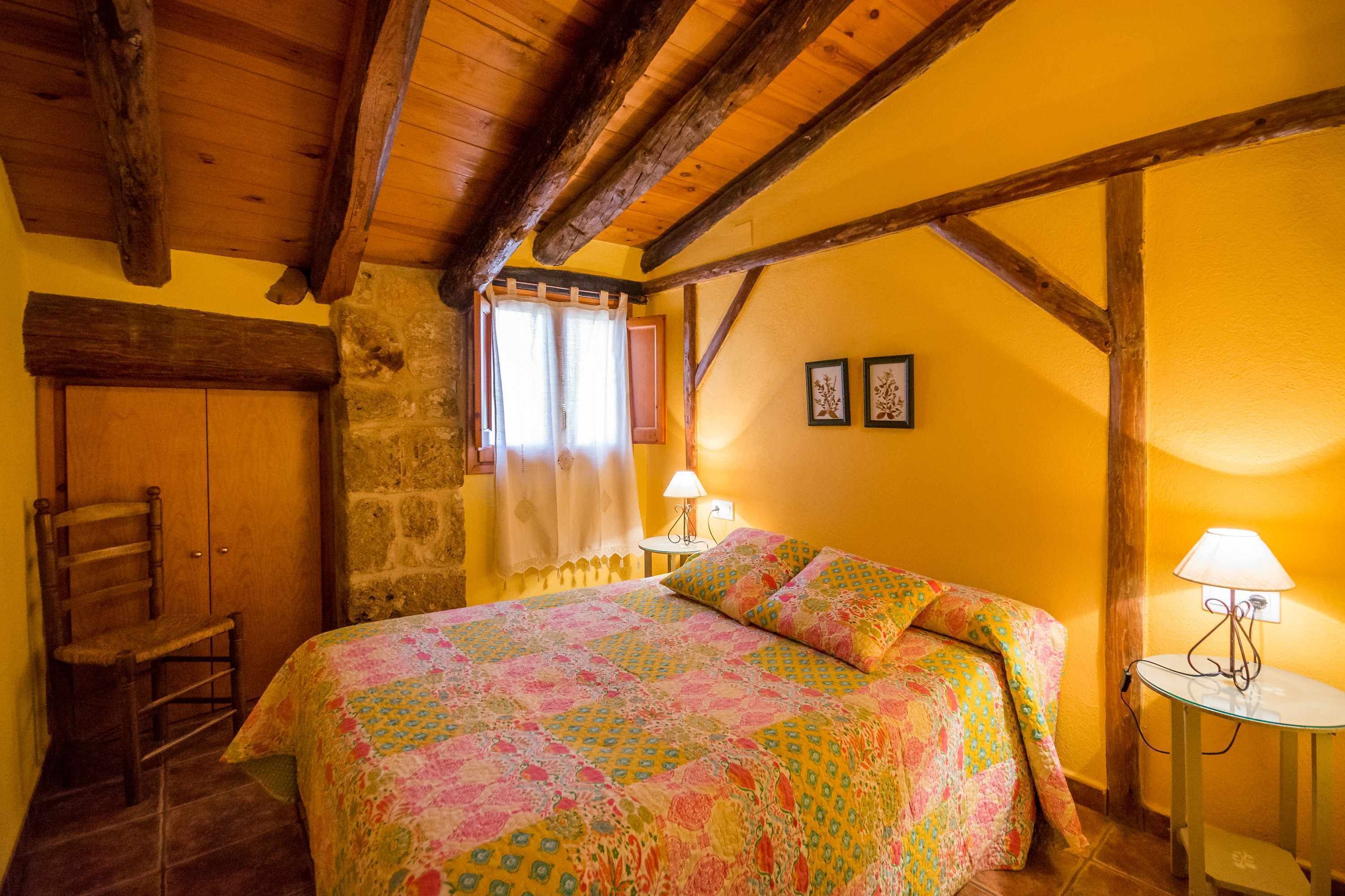 House Ana III. Attic terrace and fireplace