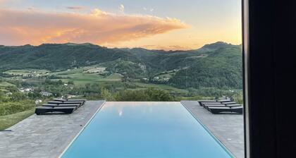 Newly built authentic stone house with infinity pool