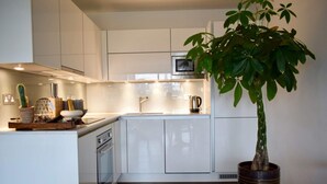 Apartment (1 Bedroom) | Private kitchen - Contemporary 1 Bedroom Flat With Stunning London View (London)