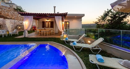 Kampos Villa III, piscine chauffée de 50m2, installations pour barbecue, table de ping-pong!