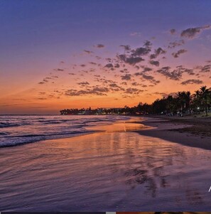 Beach nearby, sun-loungers