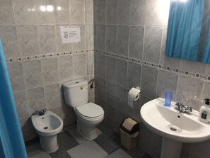 Hair dryer, bidet, toilet paper